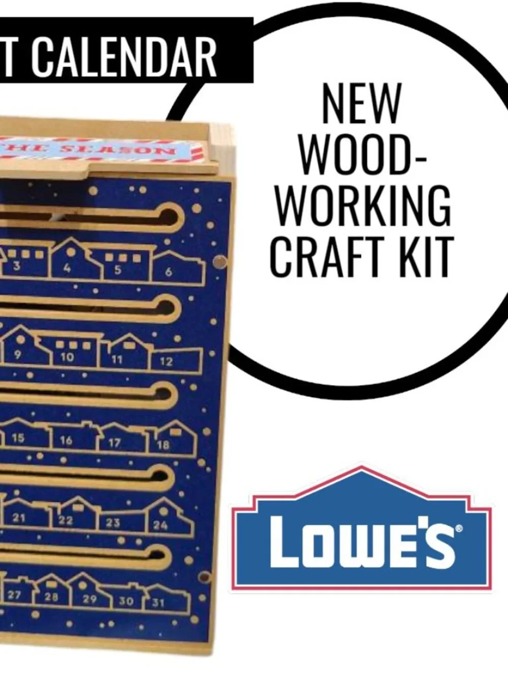 NEW Lowe's Kids Workshop Kit Advent Calendar Letter Box CHRISTMAS Stem Toy DIY B